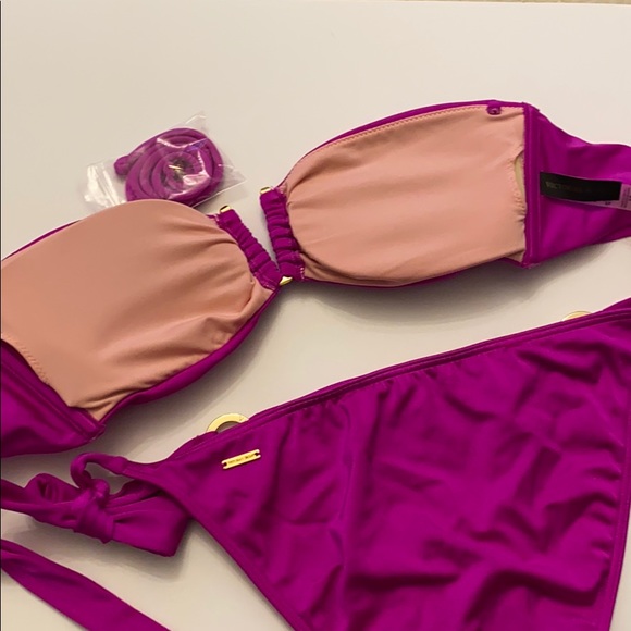 Victoria’s Secret Bikini Fuchsia w Gold Details - Picture 4 of 7